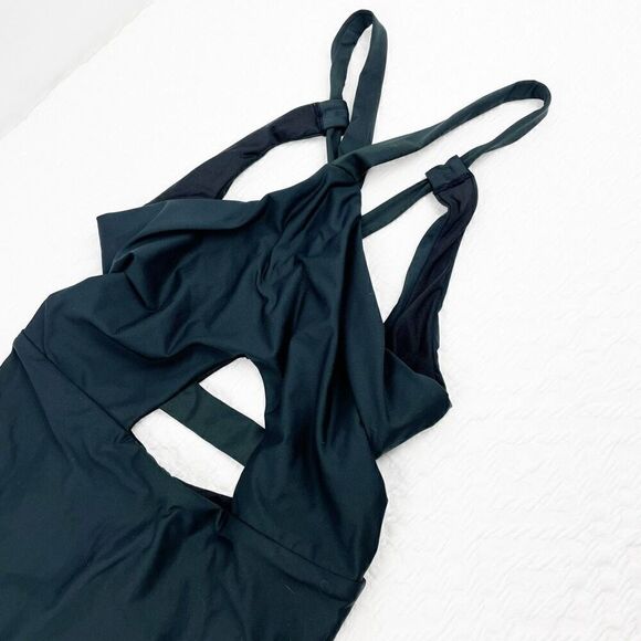 Naja Rafaella new with tags black one piece swimsuit strappy tie neck and tie ba - Picture 4 of 12